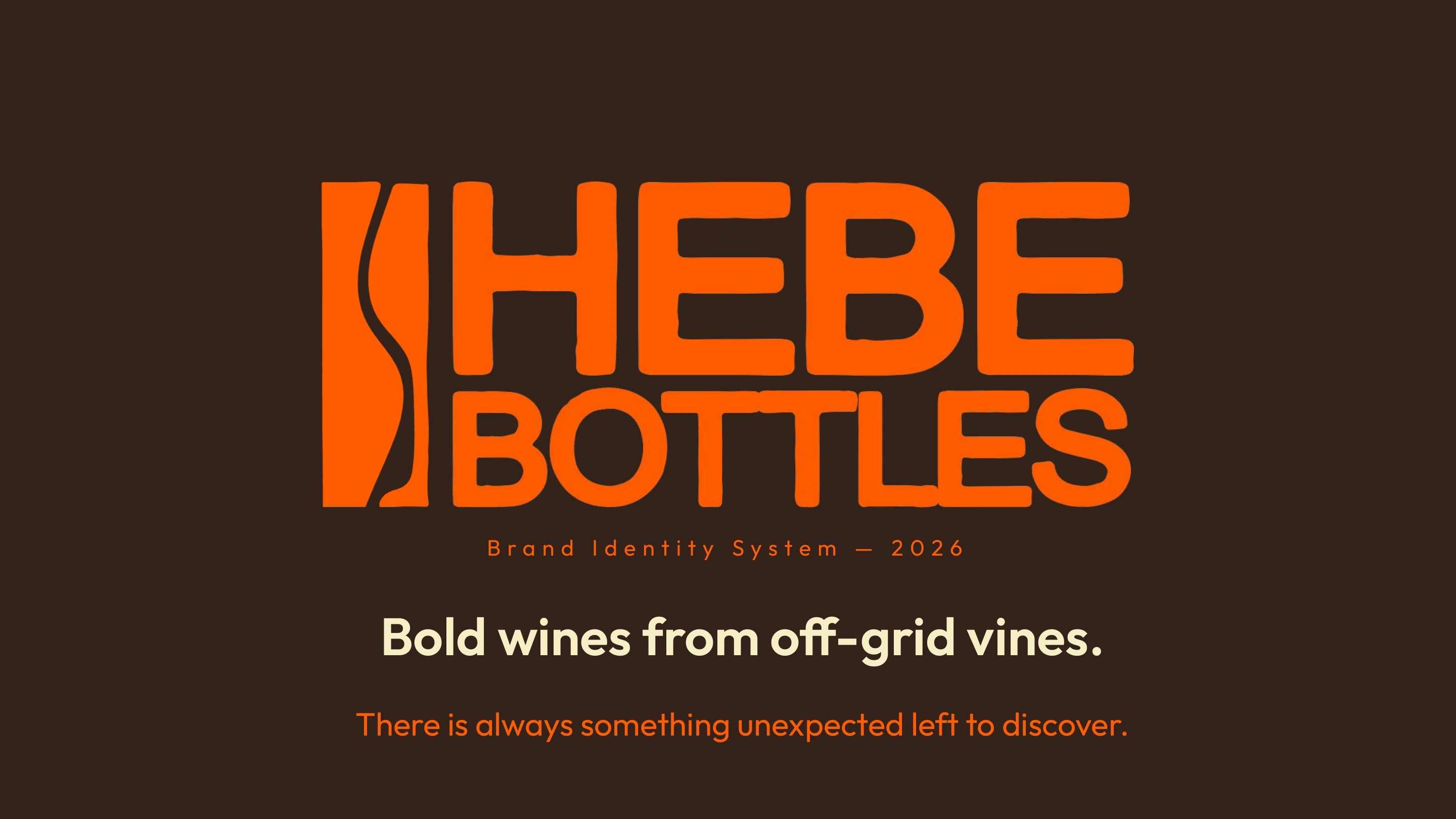 Hebe Bottles brand identity system cover