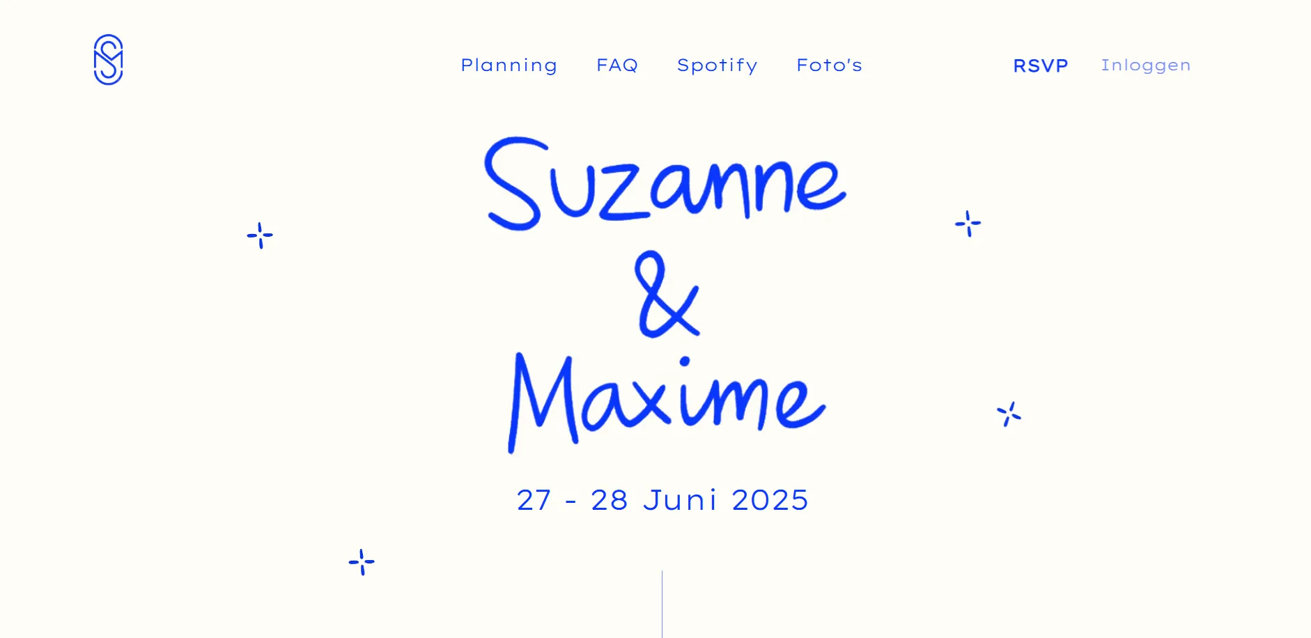 Suzanne & Maxime wedding website